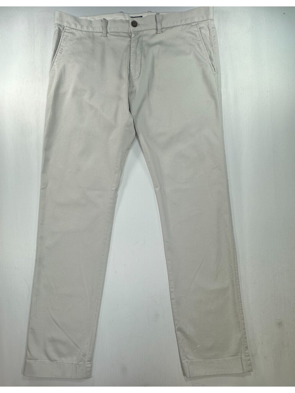 J Crew Flex Slim Fit Flat Front Chinos Beige Mens 35/32